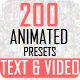200 FFX Presets Text & Video - VideoHive Item for Sale