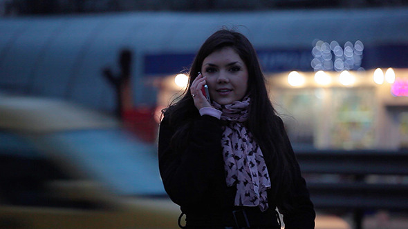Girl Talking On Cell Phone