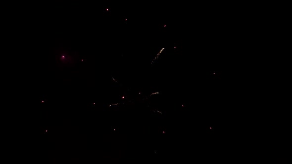 Fireworks in night sky, Shot on RED Epic in slow motion