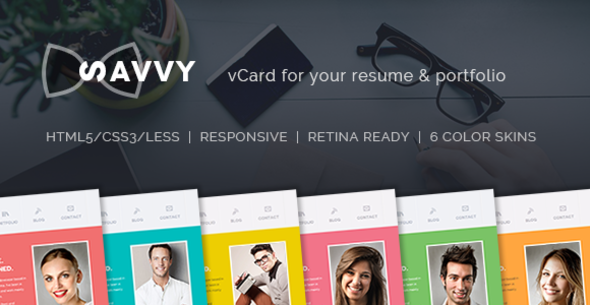 Savvy - Personal vCard Resume & Portfolio Template