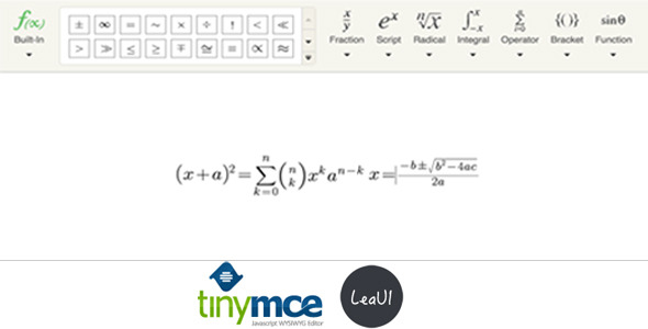 TinyMCE4 Formula Editor