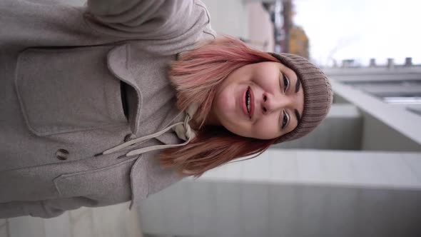 Point of View Shot of Excited Cheerful Woman Looking at Camera and Speaking Making Online Video Call