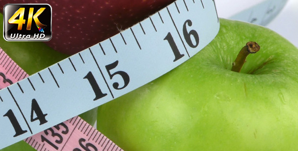 Apple and Measurement Diet Fit Life Concept 7