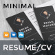 Minimal CV / Resume Template 3-Pack - GraphicRiver Item for Sale