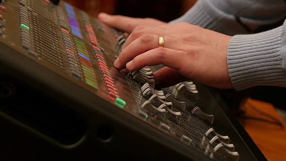 Professional Mixing Desk Sound Mastering