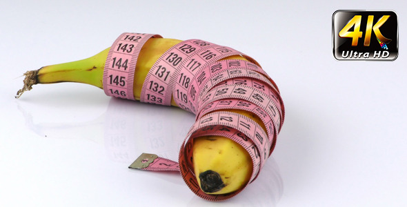 Banana and Measurement Diet Fit Life Concept 3
