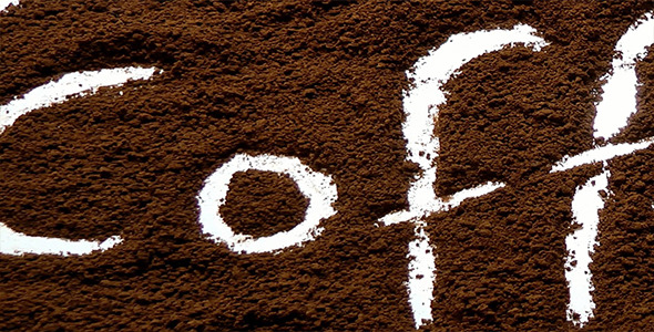 Coffee Text in Coffee Granules alt