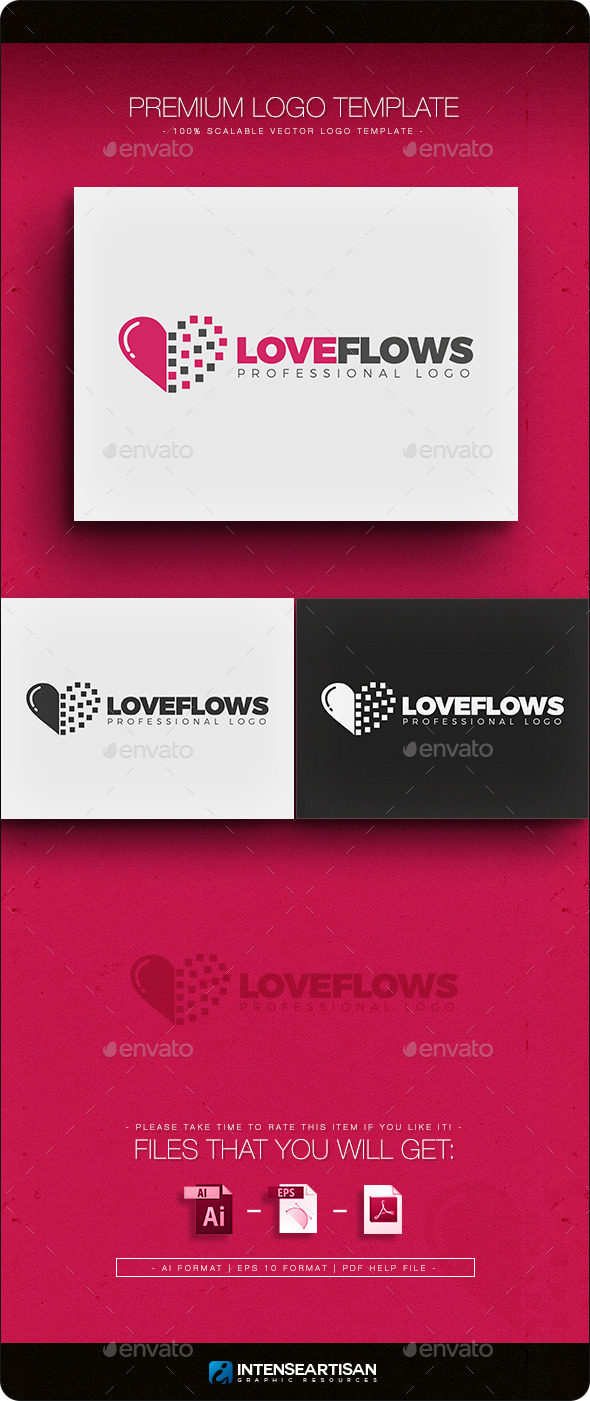 Love Flows Logo Template