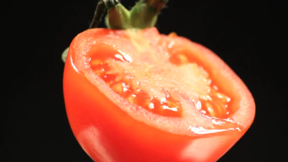 Tomato rotating close up studio