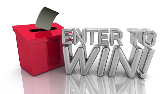 Enter To Win Contest Drawing Raffle Entry Lottery Words 3d Animation