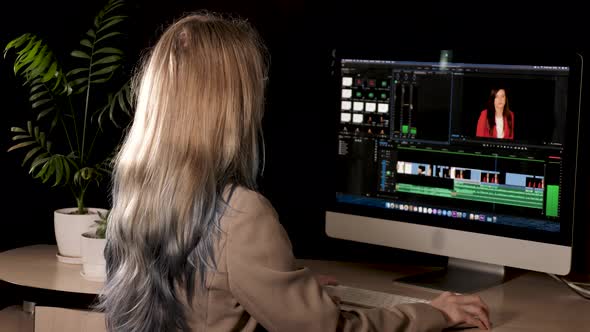 Woman Working at the Computer