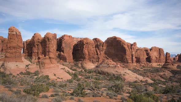 Garden of Eden overlook in Arches National Park during the day, Pan