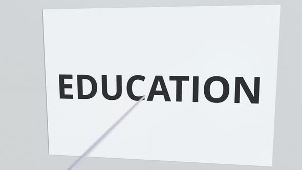 EDUCATION Text Plate Being Hit By Archery Arrow alt