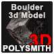 Low Poly Boulder - 3DOcean Item for Sale