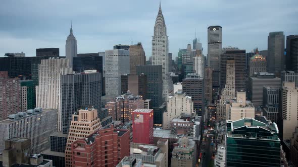 View Of Manhattan Skyline From A High Vantage Point , New York, Usa 4