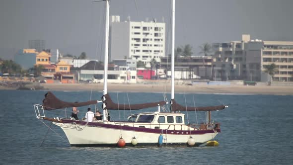 Fishing Boats On The Beach In Mazatlan, Mexico