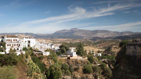 View Of The Beautiful City Of Ronda In Andalucia, Spain. 1