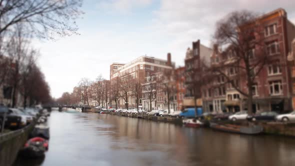 A Shot Of Canal And Street Scene In Amsterdam 2
