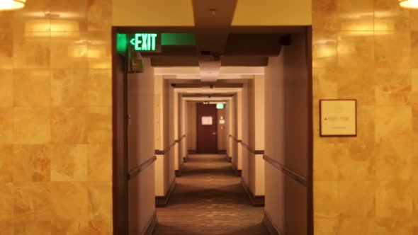 Walking Down A Hotel Corridor 1