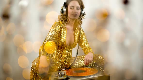 Gold Catsuit Female Dj 4