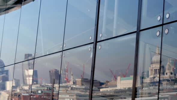 Reflection Of London Skyline In Oxo Tower Window 1