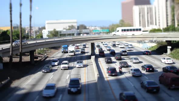 Timelapse Of Traffic On A Street In Downtown Los Angeles 1