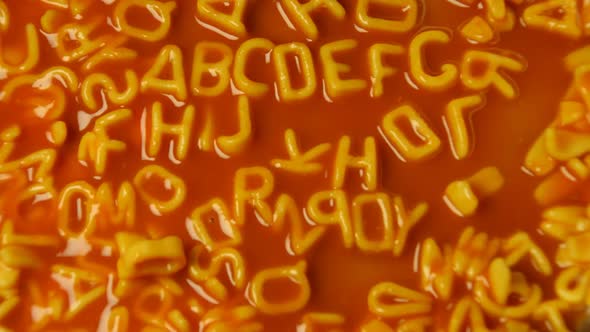 Alphabet Stop Motion Animation With Spaghetti Letters On Toast 1