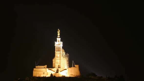 Vieux Port Marseille Notre Dame Night 3