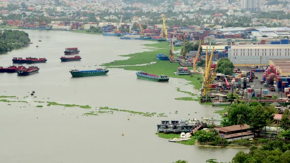 Busy Shipping Container Port In Ho Chi Minh City (Saigon) 1