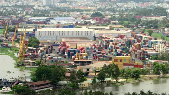 Busy Shipping Container Port In Ho Chi Minh City (Saigon) 3