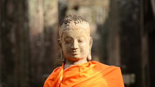 Robed Buddha In Ancient Temple  - Angkor Wat Temple Cambodia 3