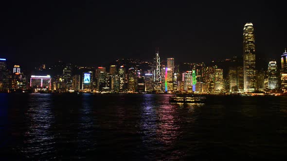 Victoria Harbour / Hong Kong Skyline At Night - Hong Kong China 2 alt
