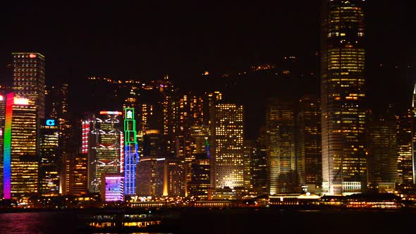 Victoria Harbour / Hong Kong Skyline Night - Hong Kong China