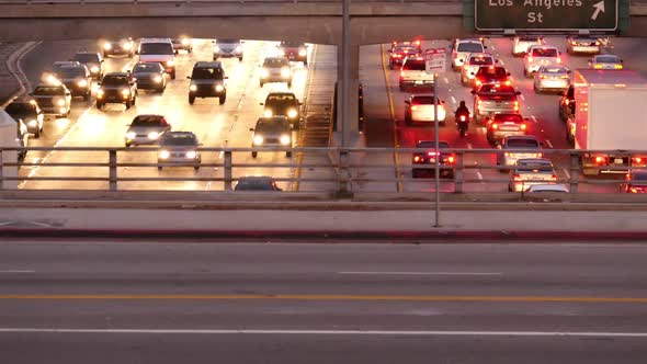 Heavy Traffic In Downtown Los Angeles 1 alt