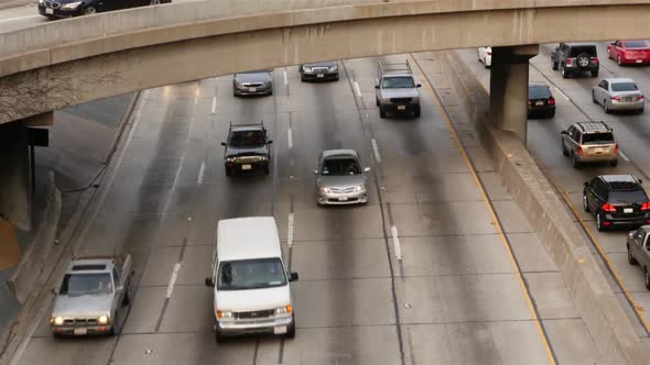 Heavy Traffic In Downtown Los Angeles 5