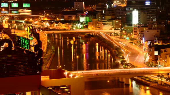 City Traffic At Night - Ho Chi Minh City Vietnam alt