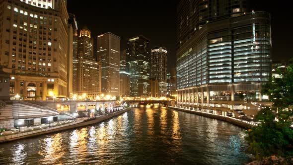  Chicago Skyline At Night 1