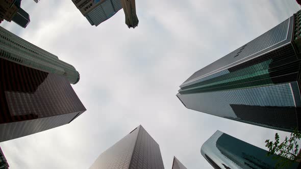 Clouds And Office Buildings In Los Angeles  - 3 alt
