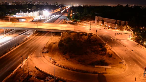 Night Traffic On Busy Freeway In Los Angeles 1 alt
