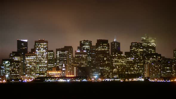 The Foggy San Francisco Skyline At Night 12 alt