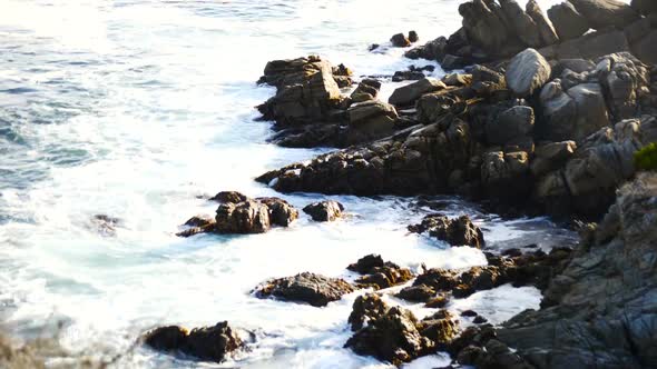 Ocean Waves Crashing On Rocks - Big Sur 2