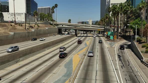 Busy Freeway Downtown Los Angeles 6