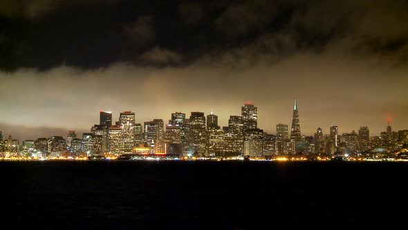 Foggy San Francisco Skyline At Night 9