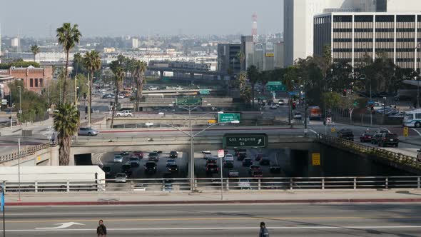 Overpass On The 101 Freeway In Downtown Los Angeles 1