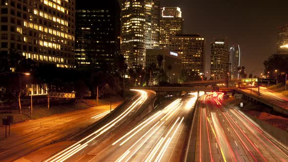 Downtown Los Angeles Traffic Night 3 alt