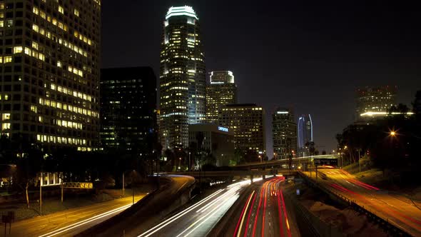 Downtown Los Angeles Traffic Night 4 alt