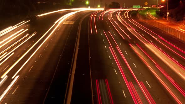 Traffic In Los Angeles At Night  - 2 alt