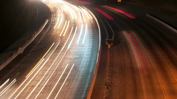 Traffic In Los Angeles At Night alt
