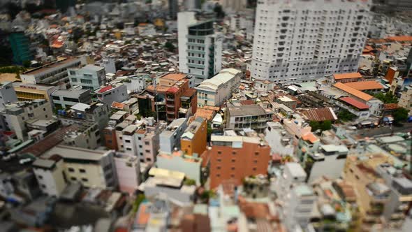 Tilt Shift View Of Ho Chi Minh City  Vietnam From Above 2