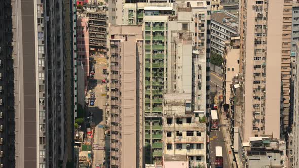 Roads Between Tall Buildings - Hong Kong China